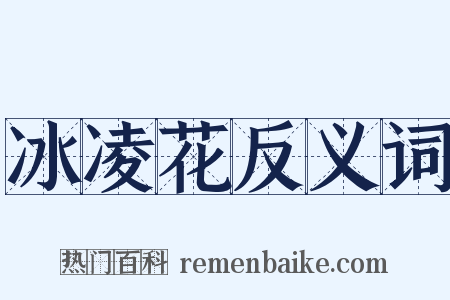 冰凌花反义词是什么意思的图片